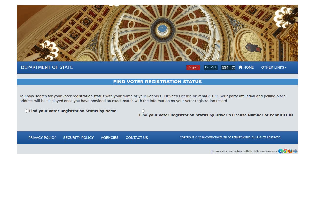 Middletown Township residents directory voter registration status lookup