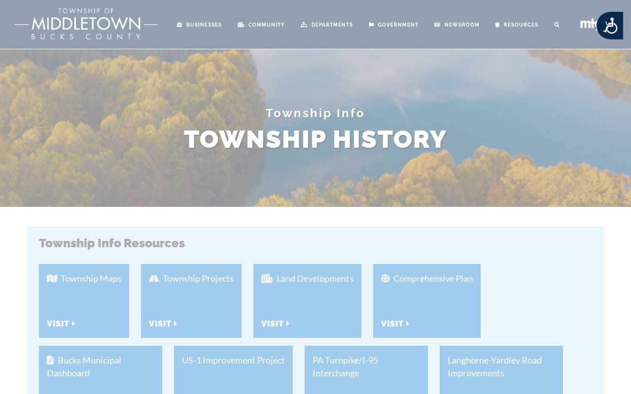 Middletown Township previous residents township history source