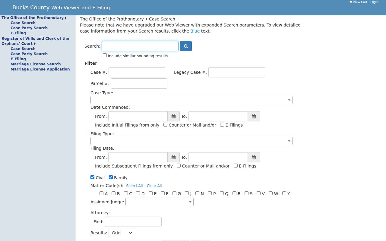 Middletown Township resident lookup Bucks Prothonotary civil search form